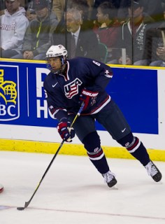 Seth Jones went down hard last night. (Photo: Dave Arnold)