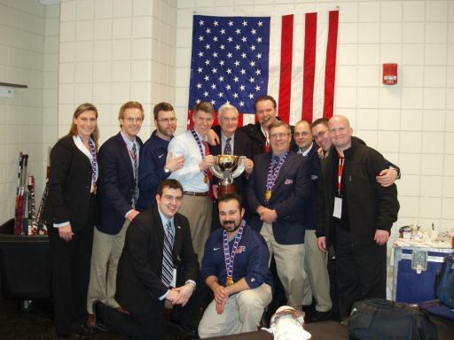 2009 World U18 Championship Staff. Coach Taylor in the middle.